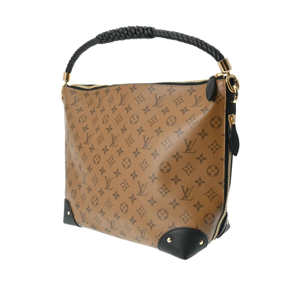 Louis Vuitton Brown Hobo Softie Triangle Monogram Reverse Bag Canvas Brown
